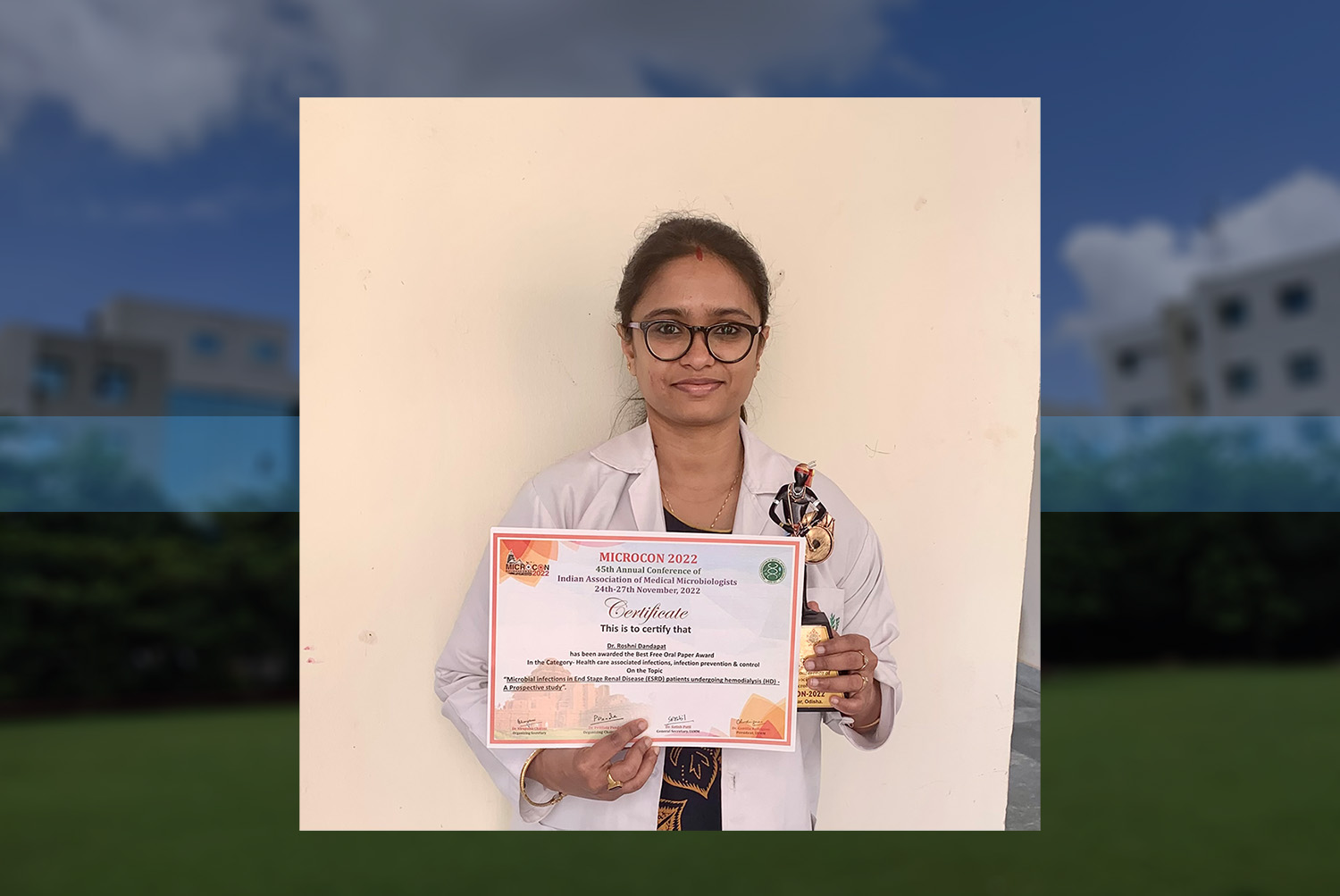 IAMM Prize for Dr Roshni Dandapat